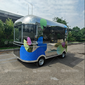 Полностью оборудованная Мобильная барная станция для продажи мороженого торт фаст-фуд Трейлер воздушный поток для закусок чипсы из прочного стекловолокна - Product Image 2