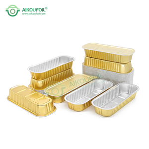 Aikou Disposable Lunch Box Tin Foil Packaging Box Barbecue Box Takeaway Aluminum Foil Tableware Fast Food Container