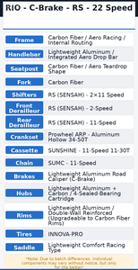 จักรยานเสือหมอบคาร์บอนไฟเบอร์ R10-C, เบรก V คู่ 22 สปีด, รุ่นแข่งขันแบบแอโรไดนามิกสำหรับผู้ใหญ่ สำหรับไตรกีฬาและการขี่แข่งขัน R10-C Hi - Product Image 5