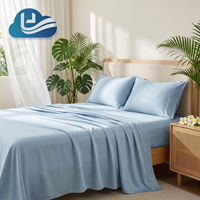 Ensemble de housse de couette moderne en bambou biologique 300TC respirant, haute densité, certifié BSCI, Cloudland Premium, vente en gros