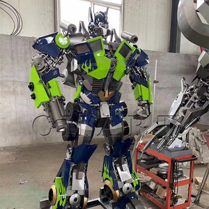 Escultura de Robot Gigante de Gran Tamaño Personalizada con Personajes de Películas, Estatua de <span class=keywords><strong>Megatron</strong></span> de Hierro, Transformer con Luz LED - Product Image 4