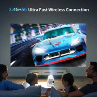 Console de jeu vidéo F300 directement de l'usine, projecteur de jeu Android WiFi HD HY300 2 en 1 avec manettes