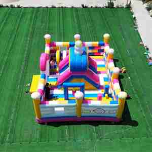 Màu Hồng <span class=keywords><strong>Inflatable</strong></span> thư bị trả lại lâu đài <span class=keywords><strong>Kawaii</strong></span> Bouncer trượt khóa học trở ngại vui vẻ thành phố sân chơi ngoài trời công chúa chủ đề tùy chỉnh thiết kế - Product Image 5