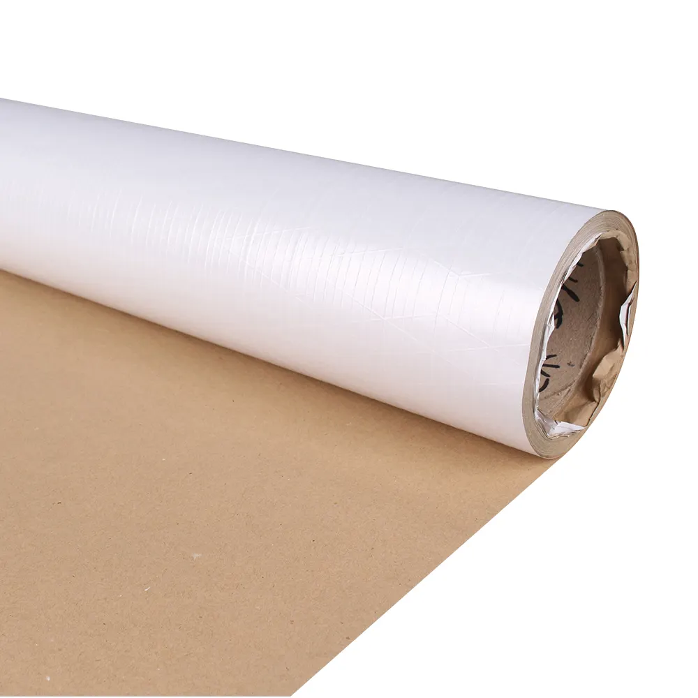 Fabrikant Prijs Brandwerende Versterkte Witte Pvc Film Scrim Kraft Thermische Dak Isolatie Roll Voor Steenwol Voor Export