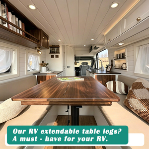 Pied de table pneumatique réglable pour camping-car avec support coulissant à 4 directions et rotation à 360° °   Support pivotant pour pied de table de <span class=keywords><strong>caravane</strong></span> ou de yacht - Product Image 6