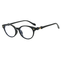 Lentille plate élégante à monture anti-lumière bleue Lunettes de blocage PC Optique Monture noire