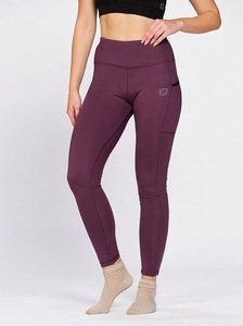 Premium Women's Burgundy Solid Lycra Active Wear Tights with Mobile Pocket Ankle Length Stretch <b>Leggings</b> for <b>Gym</b> Yoga Running - Product Image 5