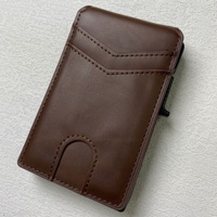Étuis pour cartes anti-RFID en microfibre et alliage d'aluminium avec options en cuir véritable personnalisables