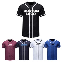 Imprimé personnalisé hommes Baseball uniforme nouveau à manches courtes col en V maillot Sportswear grande taille respirant caractéristique