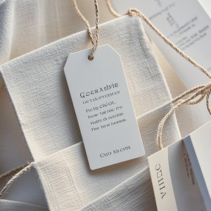 Luxus geprägte matte Folie benutzer definierte Hang Tags Dickes Baumwolle <span class=keywords><strong>Senio</strong></span> Papier für Kleidung Marke benutzer definierte Logo Kleidungs stück Tags - Product Image 6