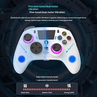 Manette de jeu sans fil PS4, double vibration, turbo, macro, RGB pour PS4, PC, Steam Gaming