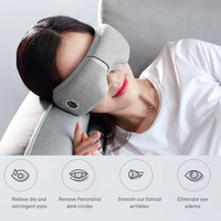 Masque de sommeil intelligent pliable pour massage des yeux, thérapie vibratoire réglable, soulage la fatigue oculaire, les cernes, améliore le sommeil réparateur