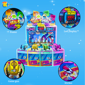 Machine de jeu d'arcade interactive de tir à la cible avec héros de dessins animés, à monnayeur, 3 joueurs, avec tir au pistolet et système de rédemption de tickets - Product Image 2