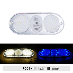 50 LED, double couleur, super lumineux, DC 12-24V, ultra fin, éclairage intérieur de véhicule universel pour camion, camping-car, caravane, cabine - Product Image 2
