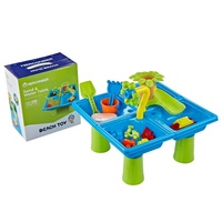 Table à eau et à sable circulaire pour enfants, ensemble de jeu de plage en plastique pour l'extérieur, jouet aquatique d'été pour tout-petits, 38x12x10cm, 1730g