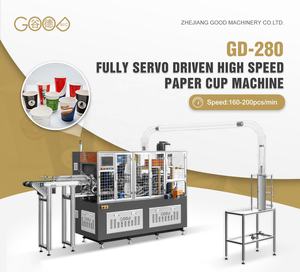 150-200 Pcs/Min máquina de papel de alta velocidade 4-copo de papel 16oz biodegradável que forma a máquina GD-280 - Product Image 5