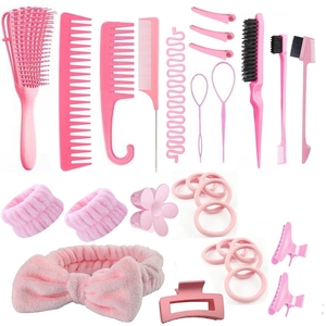 Venta al por mayor 27 piezas Set Champú Cuero Cabelludo Masaje Spray Botellas Plástico Cabello Alisado Peine Cuidado del Cabello Set Cabello Dying Kit - Product Image 1