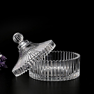 Bán Buôn Rỗng Kích Thước Lớn Rõ Ràng Nến Thủy Tinh Lọ Container Tàu Với Tre Có Nắp Đậy Cho Thơm Nến Làm - Product Image 4