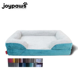Nueva tendencia de lujo reforzar dormir ecológico calmante extraíble acogedora cama ortopédica para mascotas con lados - Product Image 1