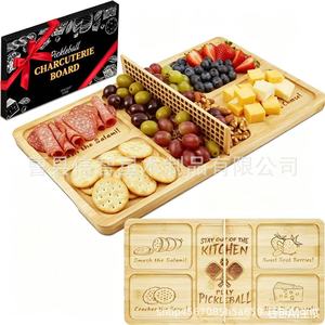 Plateau en bois massif en forme de cour pour les fêtes en plein air, les festivals, les fruits et les desserts, et les plats préparés en restaurant - Product Image 4