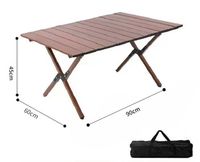 Table de camping en plein air en acier à haute teneur en carbone facile à fournir en usine Table de camping pliable