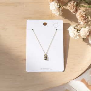 Collana con Ciondolo a Lucchetto in Acciaio Inossidabile, Gioielli di Moda - Product Image 2