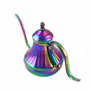 Bouilloire à café à dégoulinement moderne en acier inoxydable de couleur arc-en-ciel, écologique, luxe léger, style arabe - Product Image 5