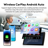 Autoradio universel Rhythm 9 pouces IPS HD avec Android Auto sans fil, caméra de vision nocturne AHD, caméra de recul 360°, GPS, lecteur multimédia