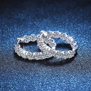 Best Selling Moissanite Diamond Earrings Fine Jewelry with Excellent Brilliance for Women Wedding Party Available For Sale - Product Image 3