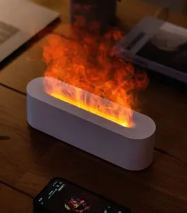 蒸汽水壁炉火焰加湿器雾化器Liveroom书桌床头多RGB变色3D蒸汽发光二极管电壁炉