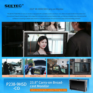 SEETEC P238-9HSD-CO moniteur de diffusion embarqué de 23.8 pouces IPS FHD 1920x1080 | Direct usine OEM | Entrées HDMI 3G-SDI 4K - Product Image 3