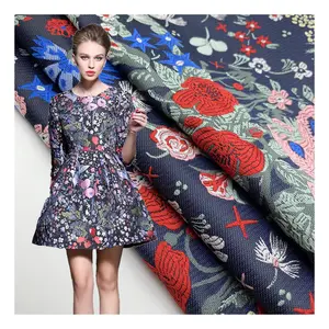 FASHIONAL Luxury Floral Jacquard Brocade Fabric for Dress