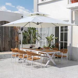 <span class=keywords><strong>Tente</strong></span> cantilever moderne en aluminium 3x3 grande <span class=keywords><strong>pour</strong></span> 5 à 8 personnes, idéale <span class=keywords><strong>pour</strong></span> patio, jardin, cour, parc, hôtels, plages, avec éclairage <span class=keywords><strong>solaire</strong></span> LED - Product Image 1