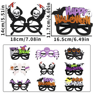 Lunettes fantaisie de fête d'Halloween avec visage de crâne et faucille de la mort pour collectionneur d'âmes, thème horreur sombre, vente en gros - Product Image 5