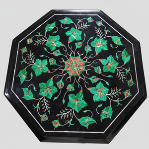 Green Marble Mother Pearl Inlay Handmade Customized Love Model Folk Art <b>Flower</b> Stone Tabletop Luxury Valentine's Day Gift India - Product Image 2
