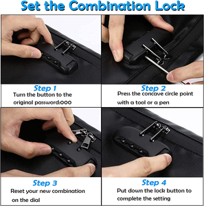 Brandwerende Zwarte Documenttas Lock Geld Beveiliging Organizer Siliconen Gecoat Glasvezel 10 Kaartsleuven A4 Documenten Contant Paspoort - Product Image 3