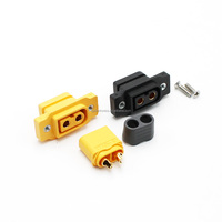 Conectores de Montaje en Panel Amass XT60NE-F, Conectores Hembra de Montaje en Panel Negros XT60NE-F para Baterías RC