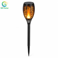 Lampe torche solaire à effet flamme pour extérieur, jardin, cour, allée, entrée de garage, porte d'entrée, balcon