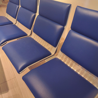 Chaise d'attente en cuir pour aéroport, chaise de salle d'attente d'aéroport, sièges publics, banc d'attente 3 places