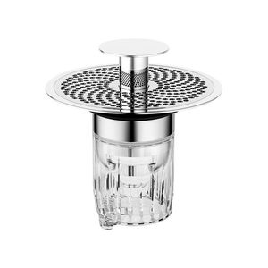 Tapón de desagüe emergente para lavabo, 84,5 mm de diámetro, ajuste por compresión, diseño moderno, fácil instalación, universal para fregadero - Product Image 2