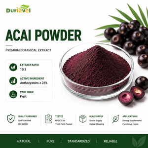 Poudre <span class=keywords><strong>d</strong></span>'Açaï OEM Hydrosoluble Anthocyanes Boost Immunitaire et Énergétique Halal ISO HACCP COA Sachet Faible MOQ Prêt à Expédier Marque Privée - Product Image 1