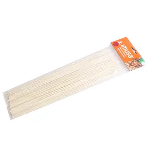 Espeto de bambu para ração assada, bastões de bambu personalizados para churrasco, 30 cm, para comida