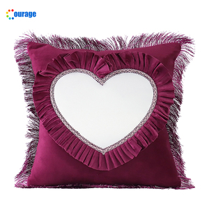 Hình trái tim khu vực in ấn phong cách Châu Âu thăng hoa khoảng trống gối trường hợp BZ-004 - Product Image 4