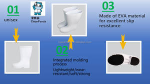 รองเท้าบูทนิรภัยหนังลูกวัวสูงกันลื่นกันน้ำได้ใช้ได้ทั้งชายและหญิงสำหรับมืออาชีพด้านการทำอาหารทุกฤดูกาล - Product Image 3