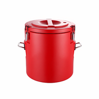 Ensemble commercial de 4 seaux isothermes en acier inoxydable de 28-48-68-100L, porte-aliments thermiques pour hôtels et solutions de restauration