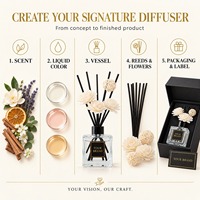 Diffuseur de parfum d'intérieur à bâtonnets en fibre noire, décor floral blanc, en bouteille carrée en verre de 150 ml, sans alcool, marque distributeur
