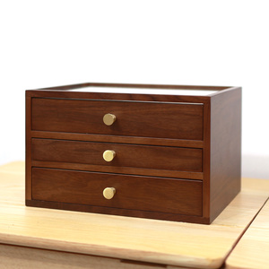 Scatola in Legno a 3 Livelli Personalizzata per <span class=keywords><strong>Gioielli</strong></span>, Cofanetto Portagioie in Legno con Cassetti e Scomparti - Product Image 3