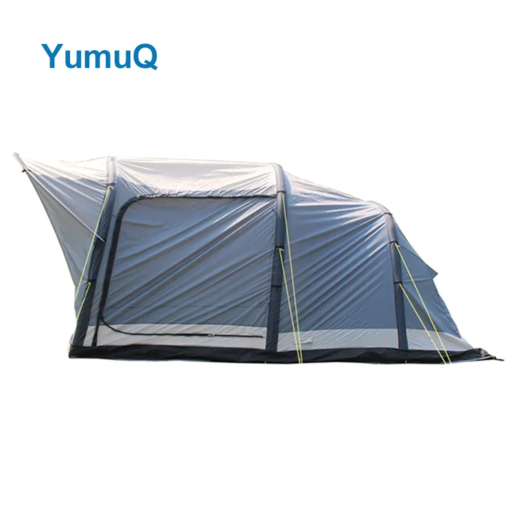 YumuQ4シーズンファミリーポータブルラグジュアリーホワイトRvトンネルインフレータブルアウトドアキャンプオーニングテント