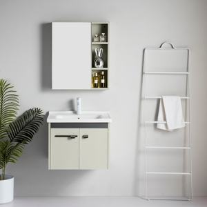 Juego de gabinete de lavabo de baño de tocador de pared de nuevo diseño <span class=keywords><strong>con</strong></span> <span class=keywords><strong>espejo</strong></span> de maquillaje <span class=keywords><strong>con</strong></span> <span class=keywords><strong>luz</strong></span> Led - Product Image 1