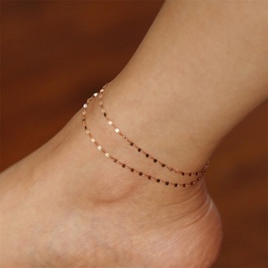 Emanco Handgemaakte Meisjes Enkelbanden Fijne Voet En Lip Ketting <span class=keywords><strong>In</strong></span> Goud Pvd Plating Dunne Roestvrijstalen Enkelband - Product Image 4